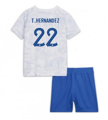France Theo Hernandez #22 Replica Away Stadium Kit for Kids World Cup 2022 Short Sleeve (+ pants)